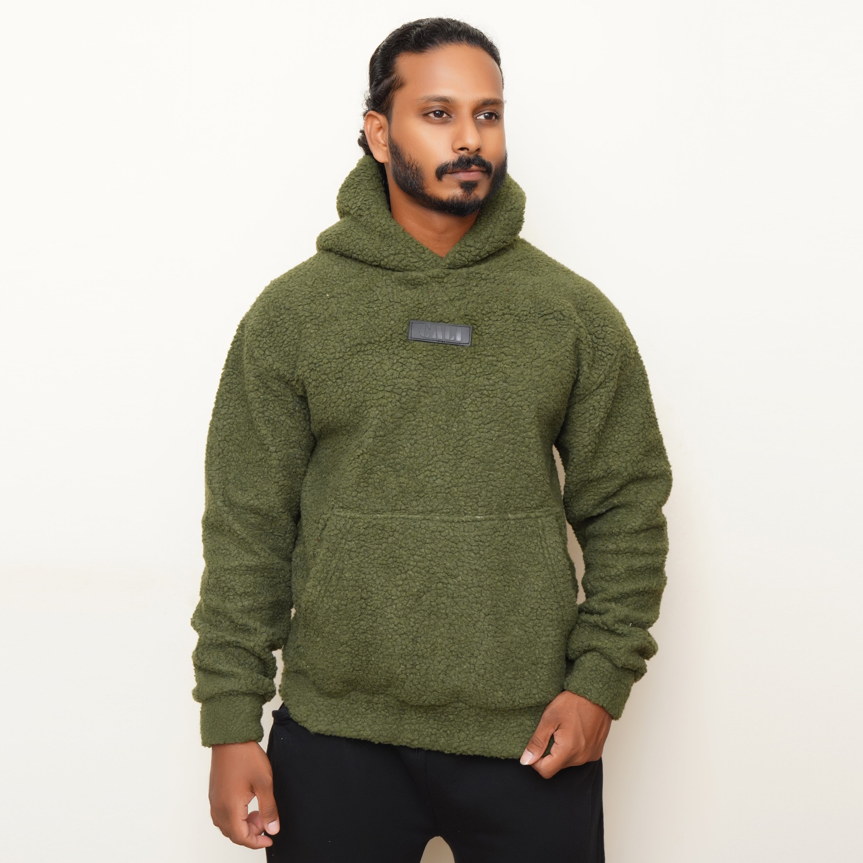 Berlin Cotton Furr Hoodie Green