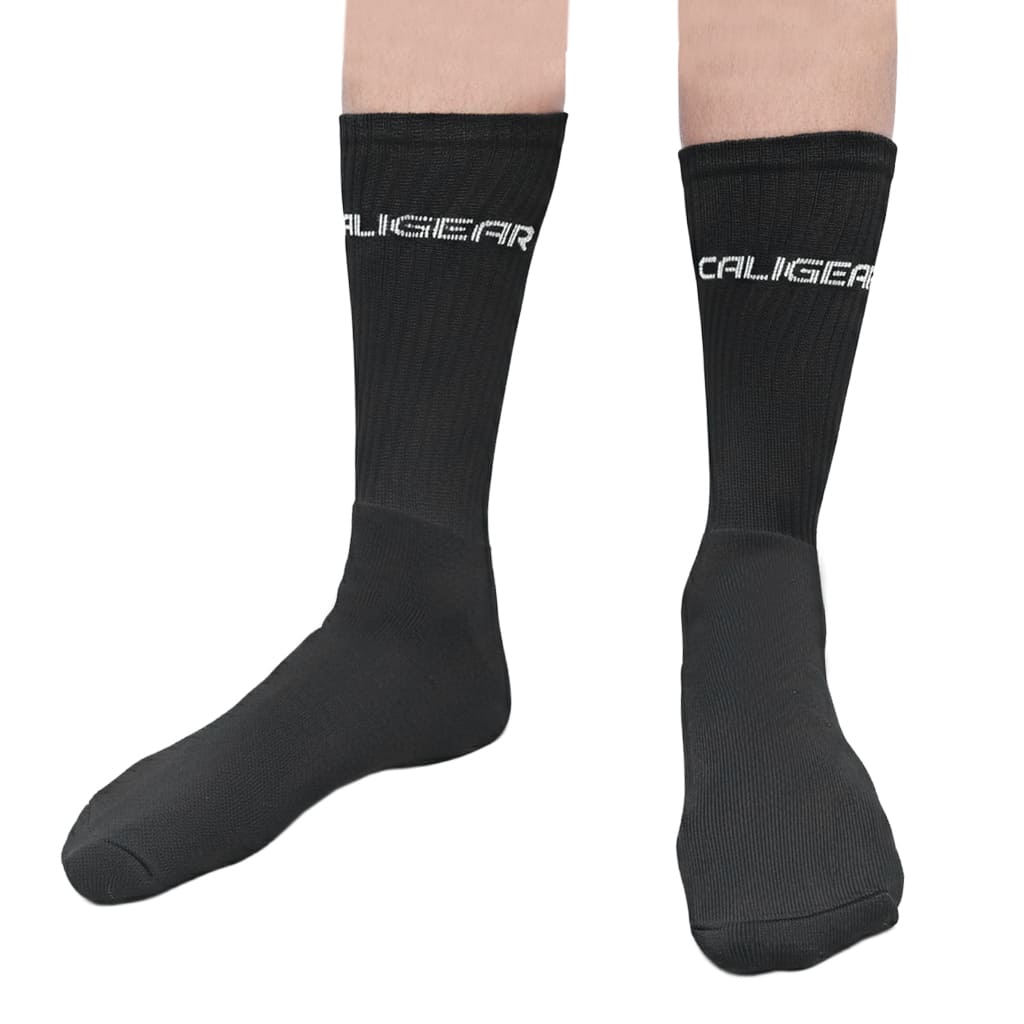 CALIGEAR BLACK FRONT KNIT ORGANIC SOCKS