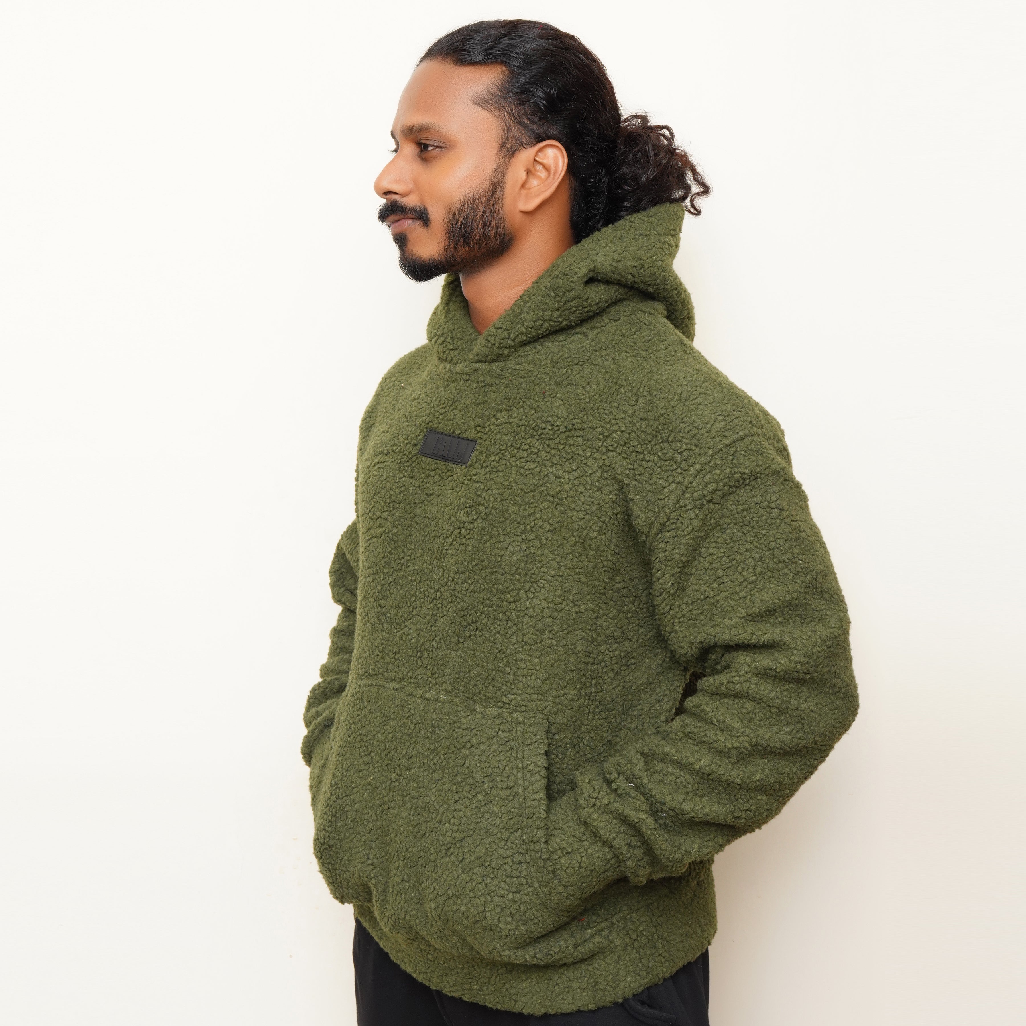 Berlin Cotton Furr Hoodie Green