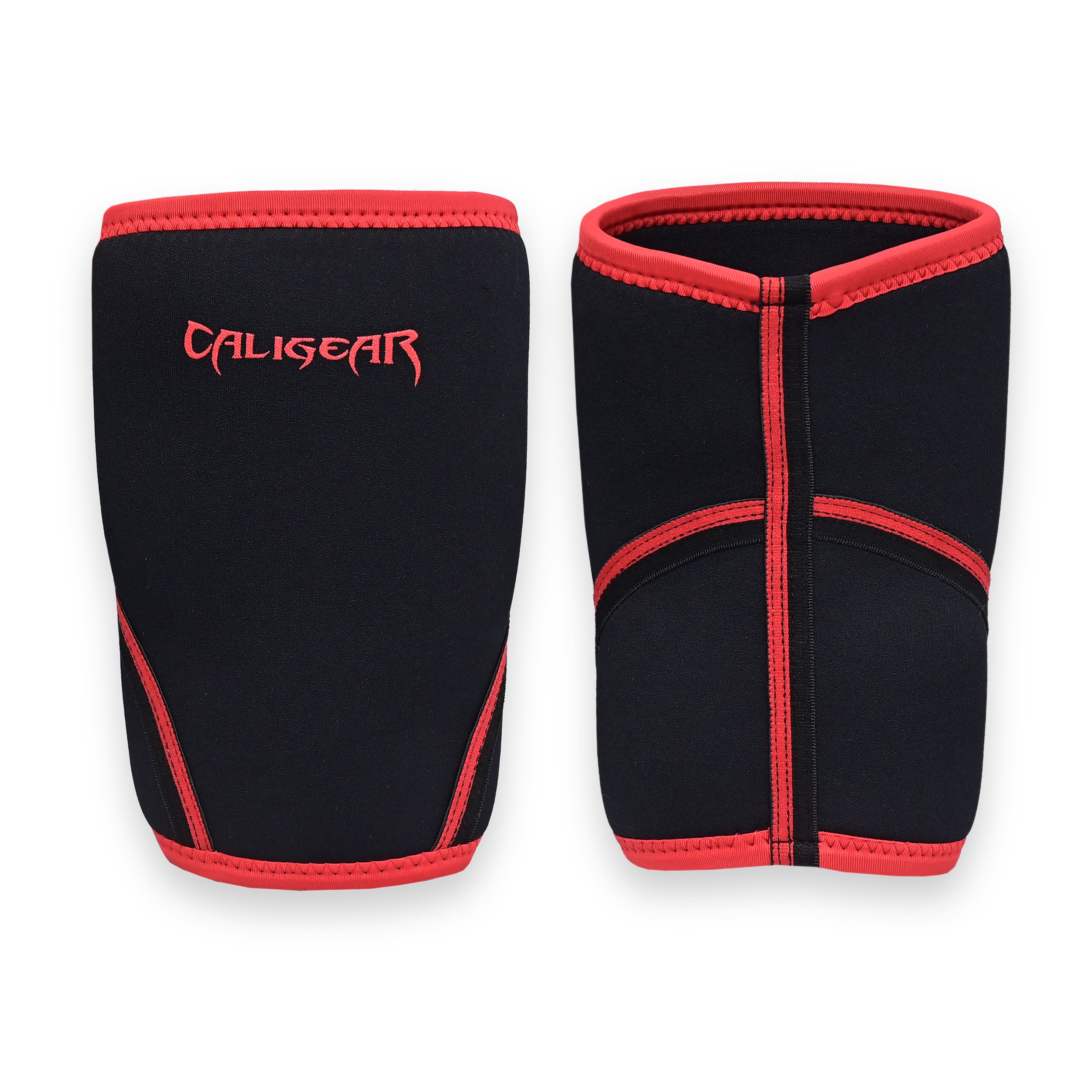 CALIGEAR 7MM KNEE SLEEVES - BLACK/RED