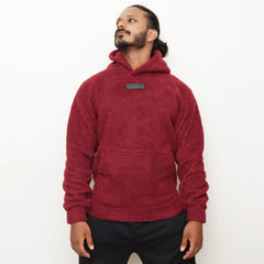 Berlin Cotton Furr Hoodie Maroon