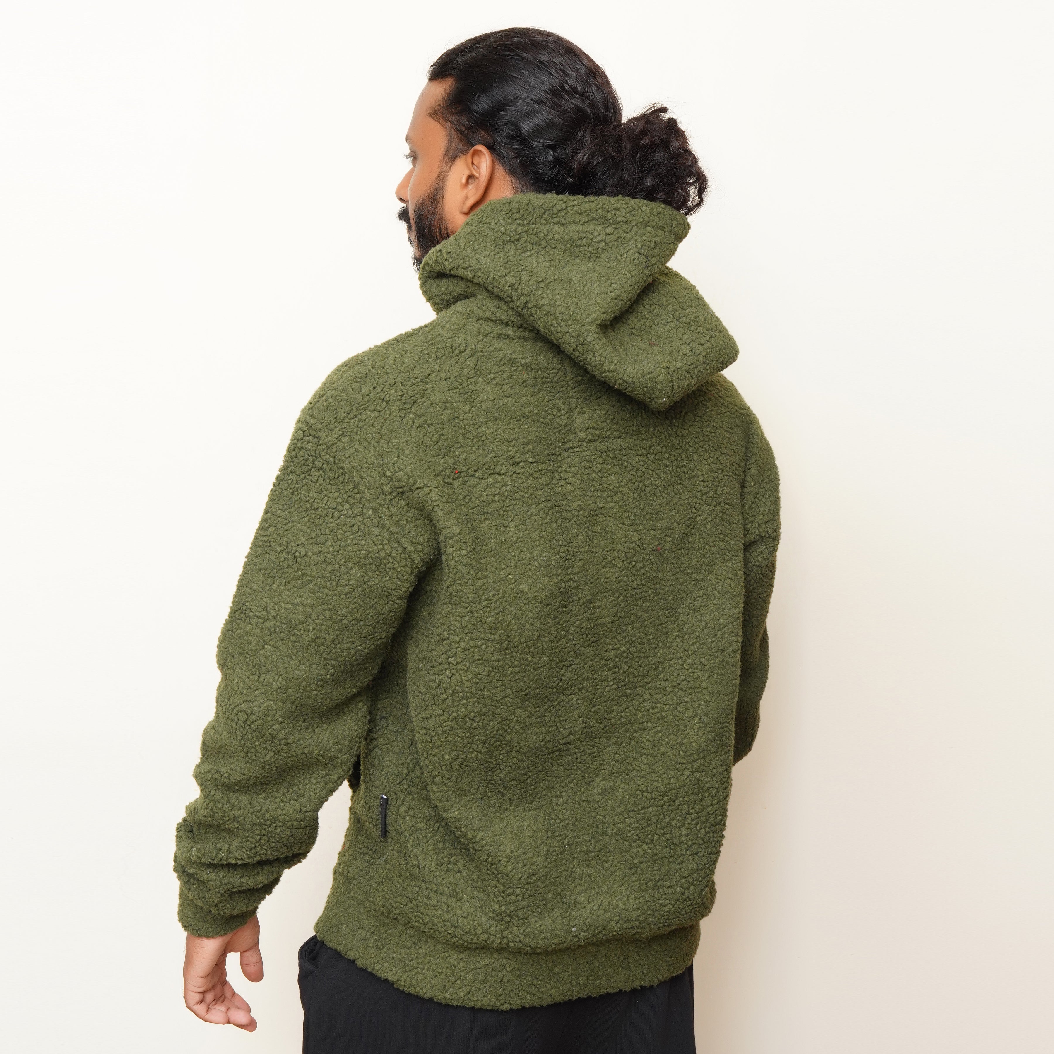 Berlin Cotton Furr Hoodie Green