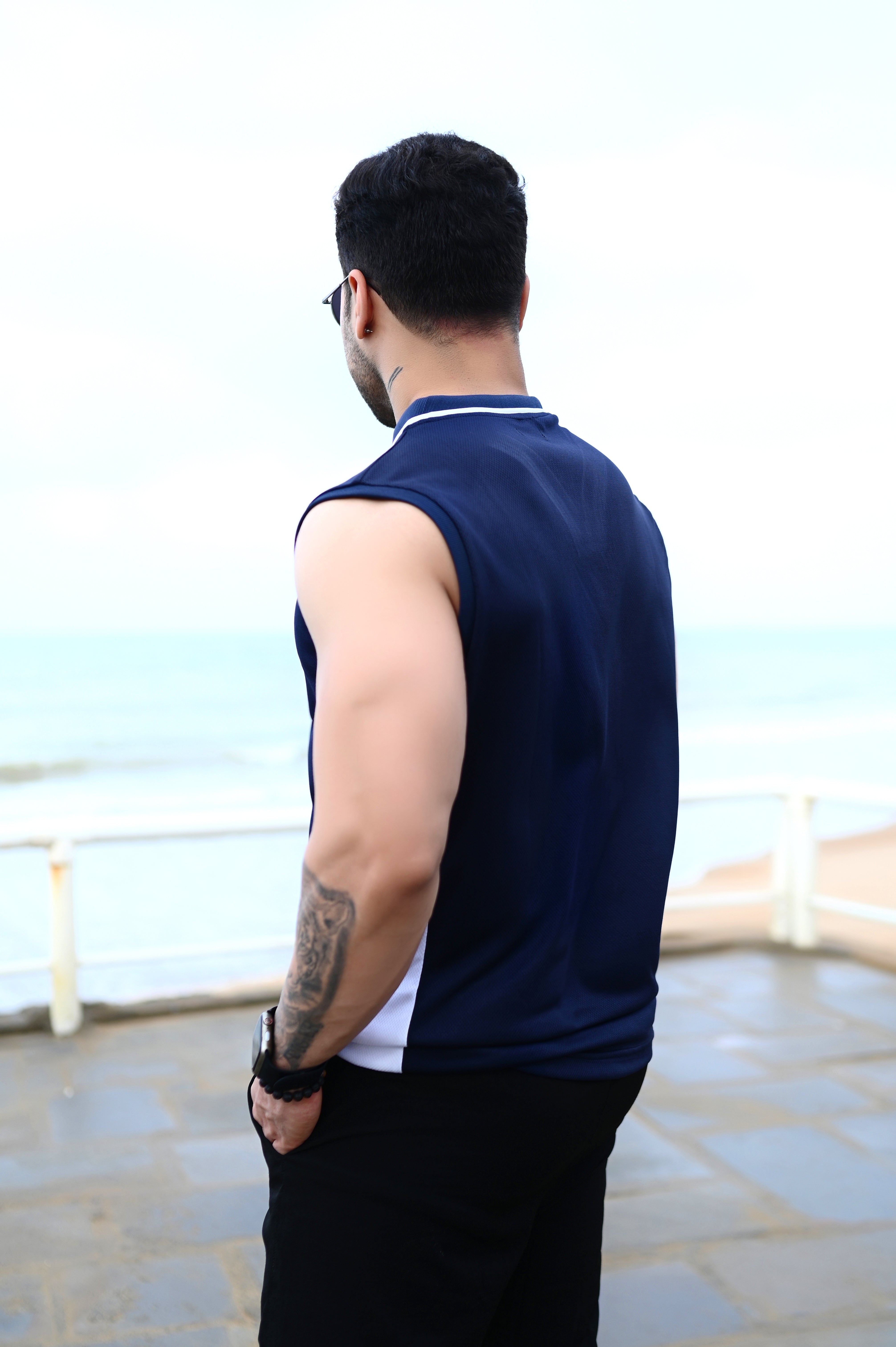 MESH TANK - NAVY BLUE