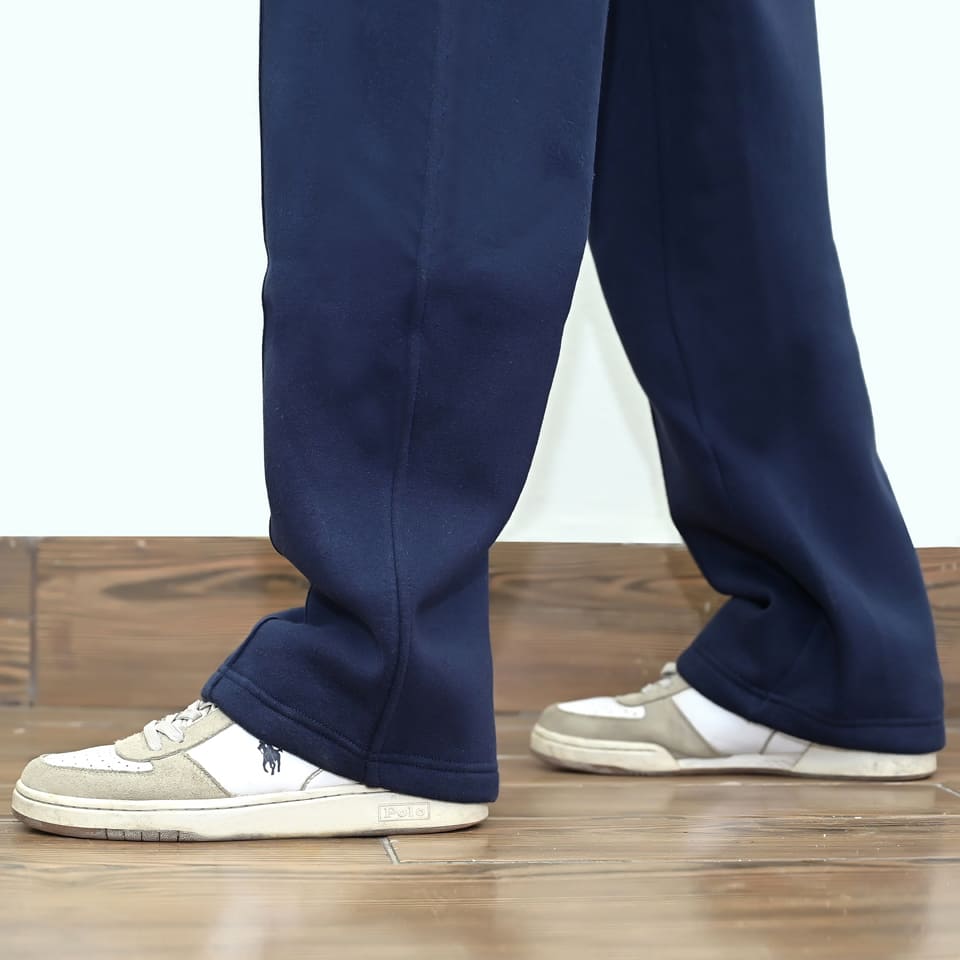 Pleated Baggy Trouser - NavyBlue