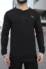 BLACK HENLEY