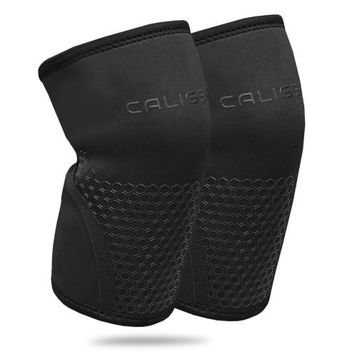7MM KNEE SLEEVES - BLACK/BLACK - CaliGear