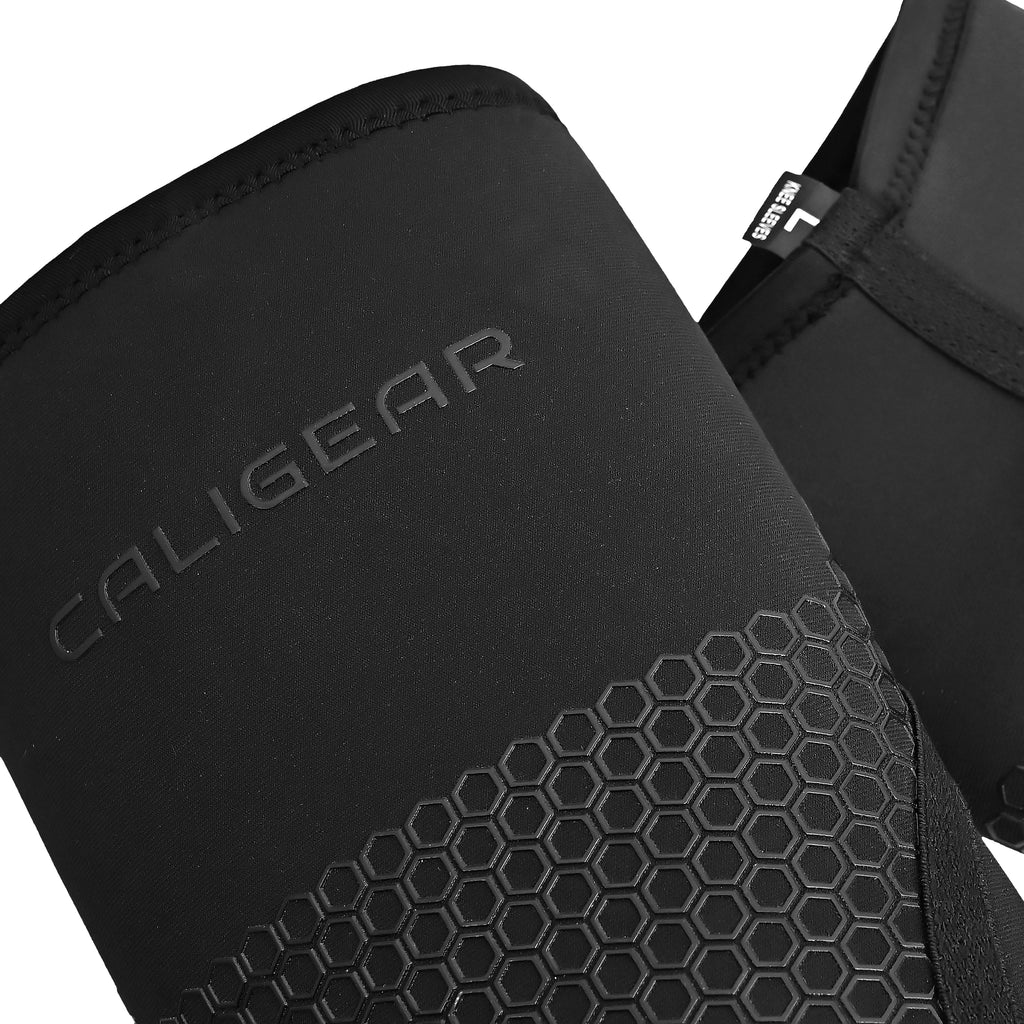 7MM KNEE SLEEVES - BLACK/BLACK - CaliGear