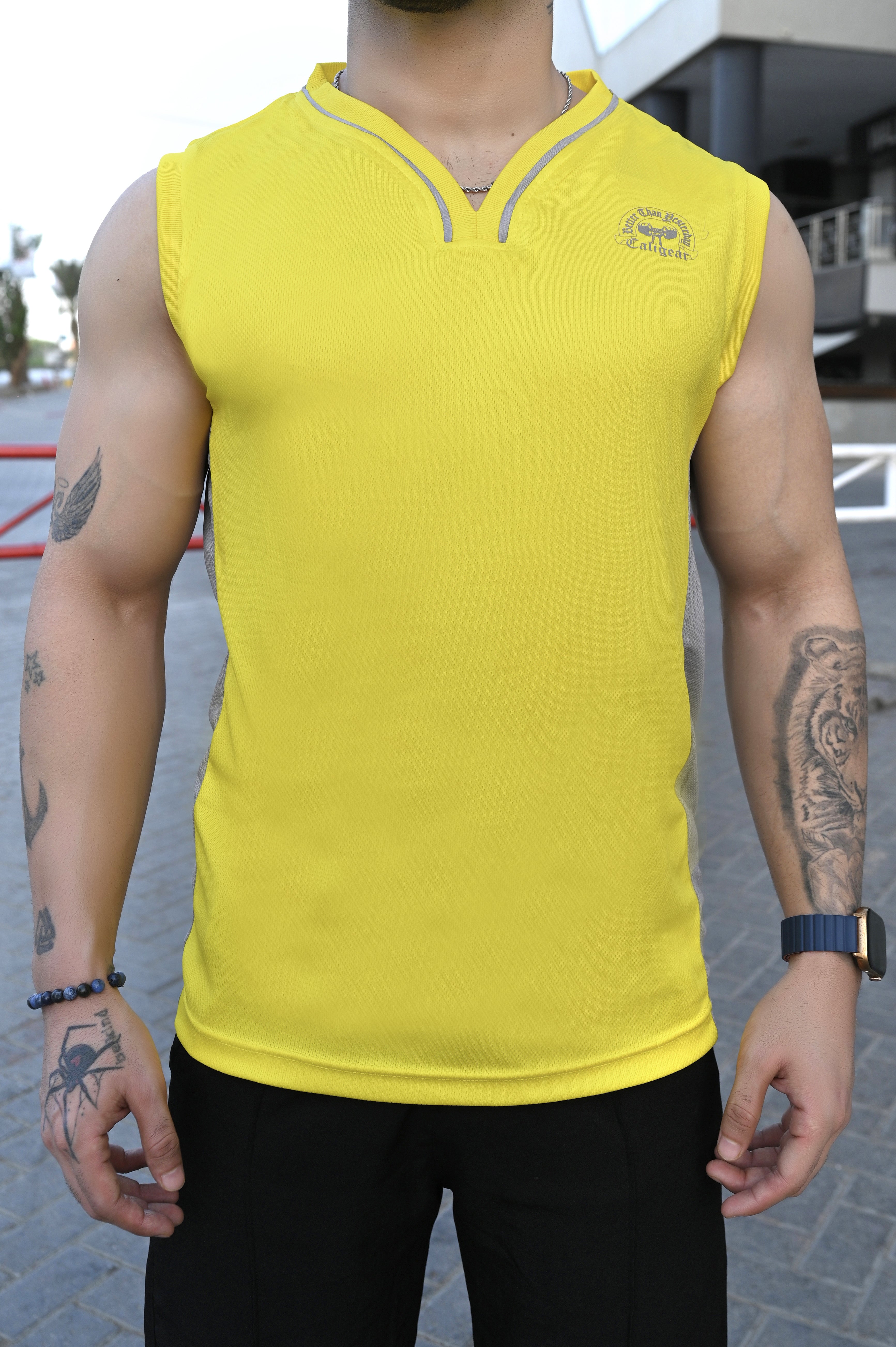 MESH TANK - YELLOW