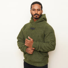 Berlin Cotton Furr Hoodie Green