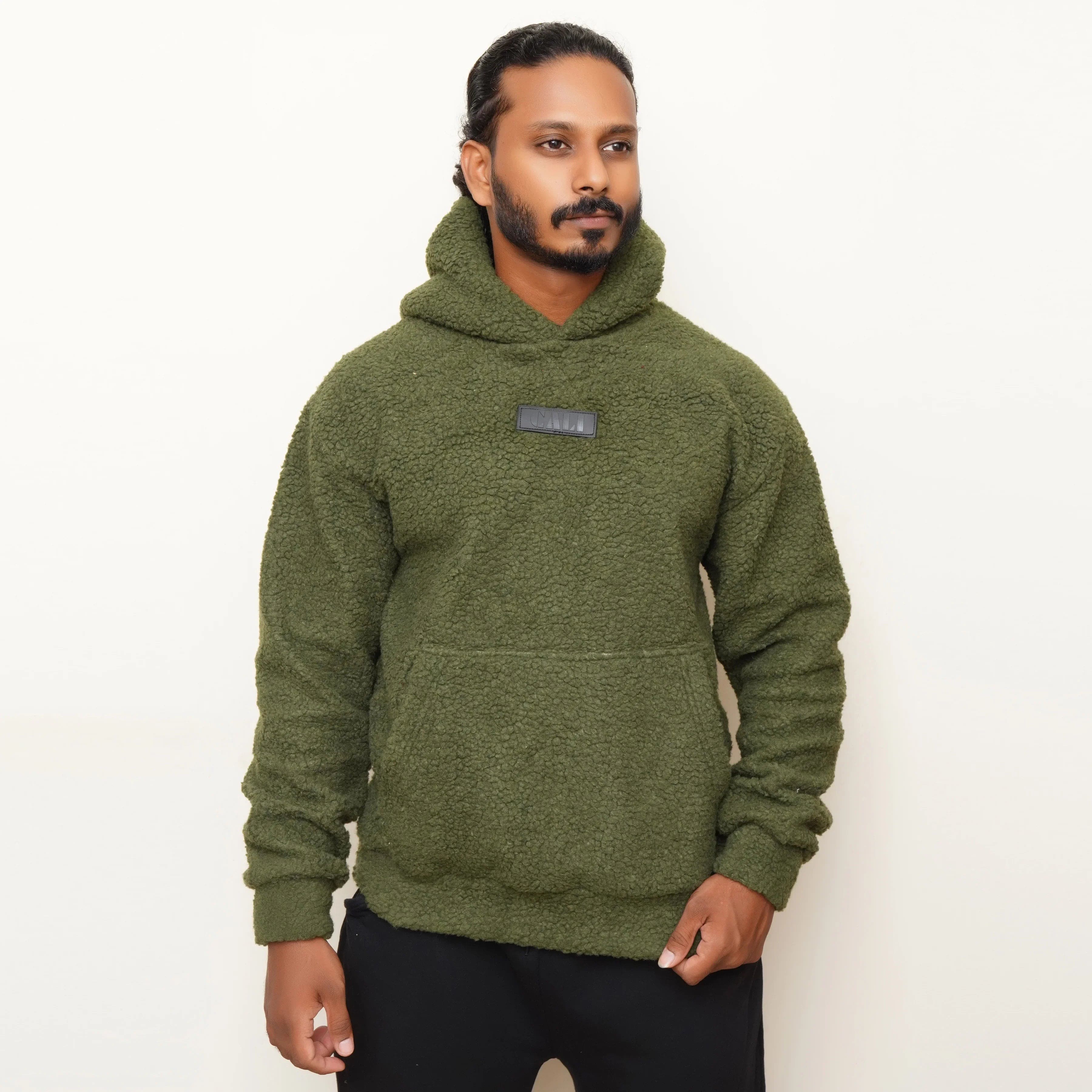 Berlin Cotton Furr Hoodie Green