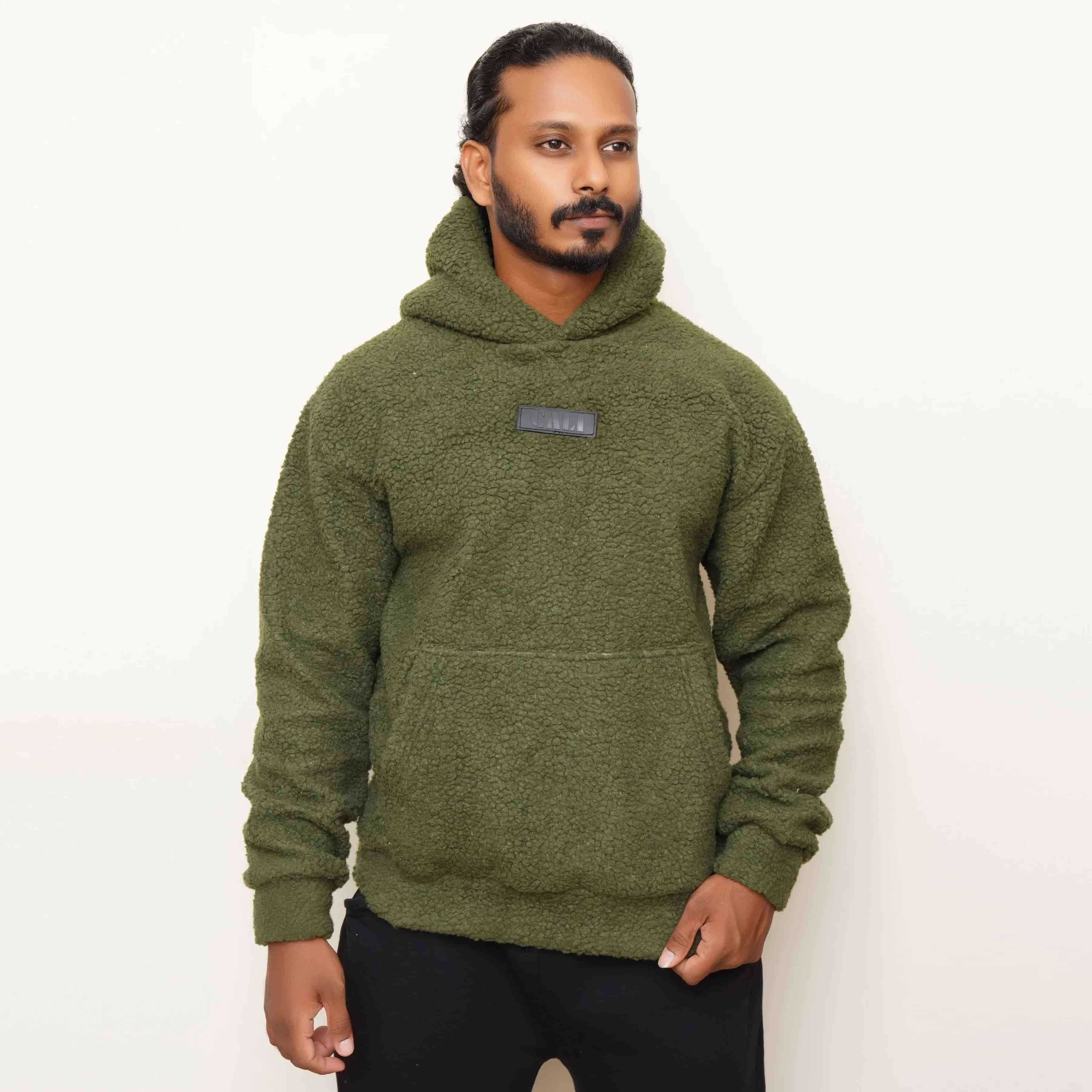 Berlin Cotton Furr Hoodie Green - CaliGear