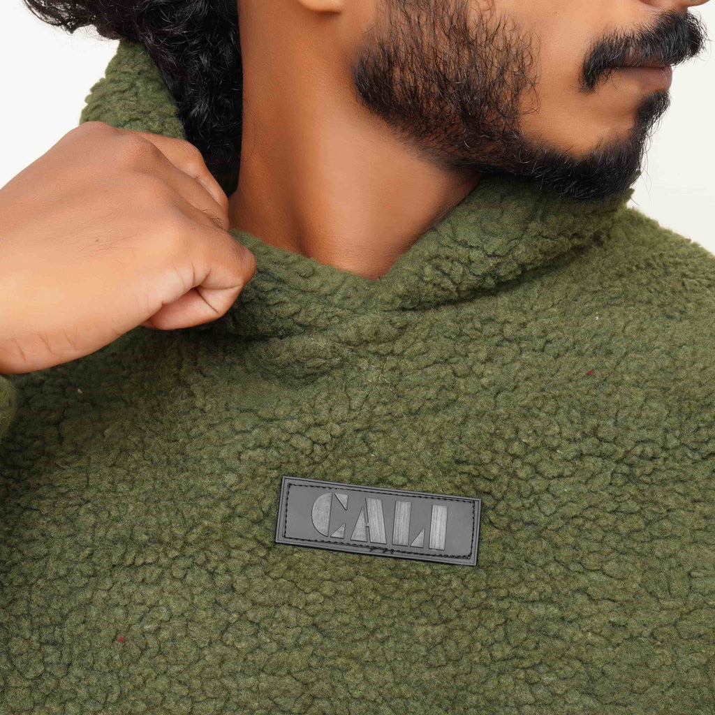 Berlin Cotton Furr Hoodie Green - CaliGear