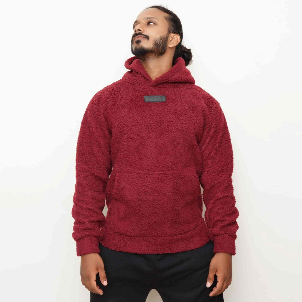 Berlin Cotton Furr Hoodie Maroon - CaliGear