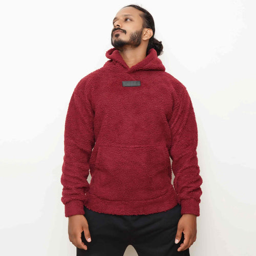 Berlin Cotton Furr Hoodie Maroon - CaliGear
