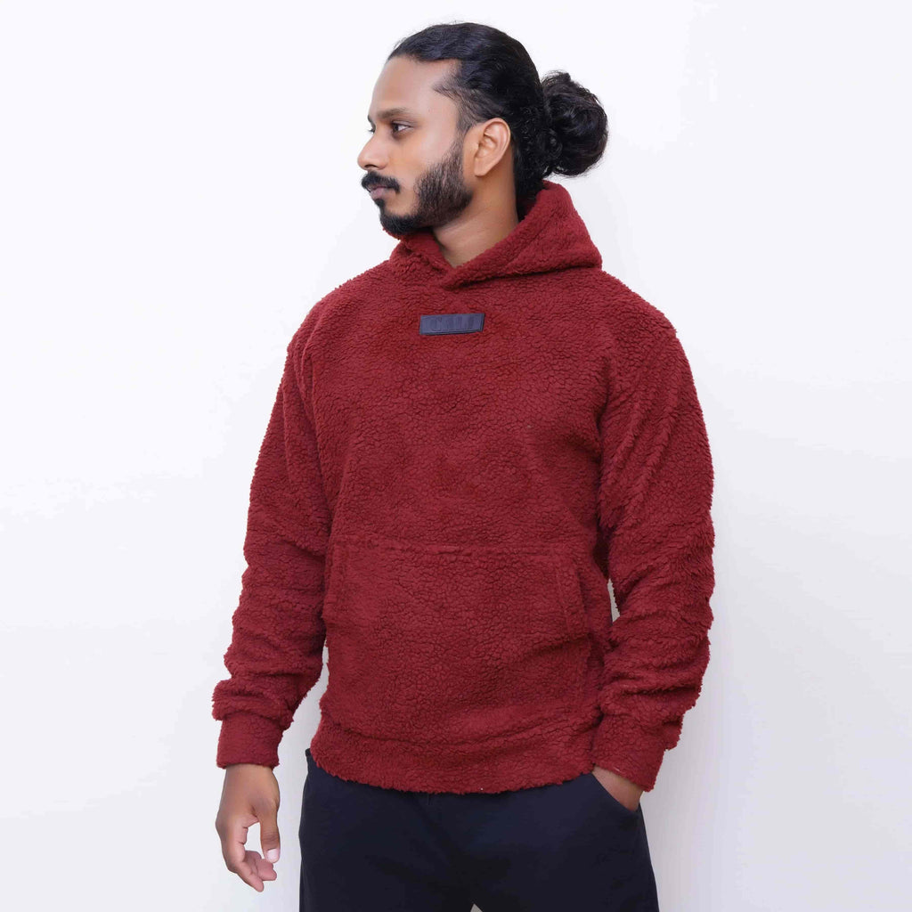 Berlin Cotton Furr Hoodie Maroon - CaliGear