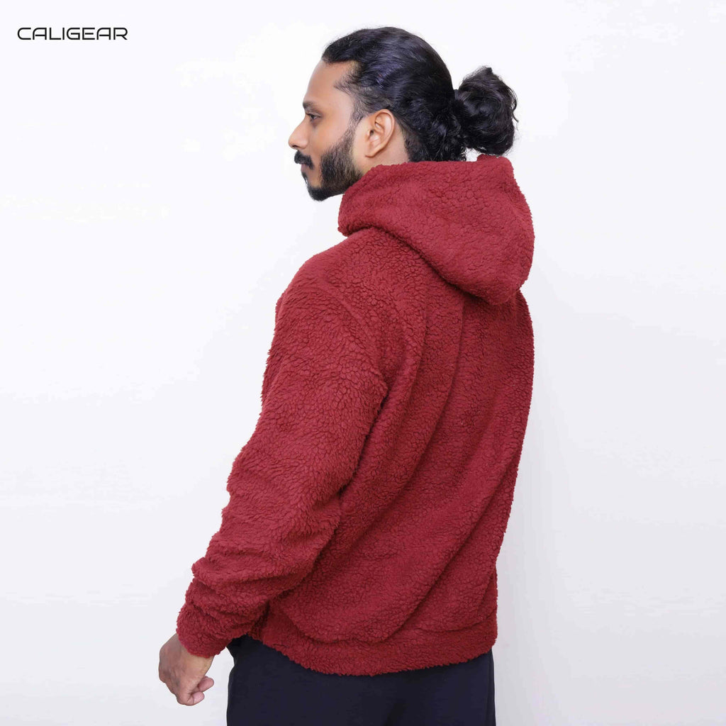 Berlin Cotton Furr Hoodie Maroon - CaliGear