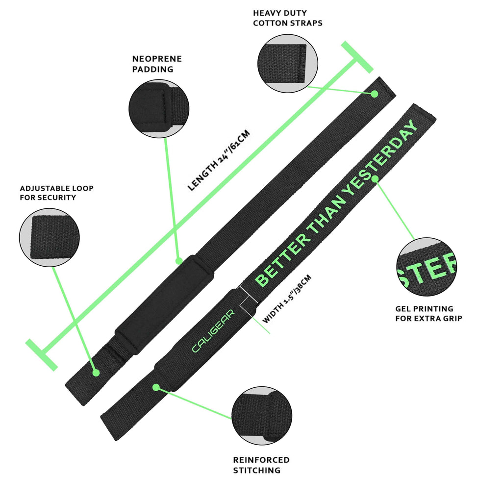 BetterThanYesterdy Lifting Straps- Black - CaliGear