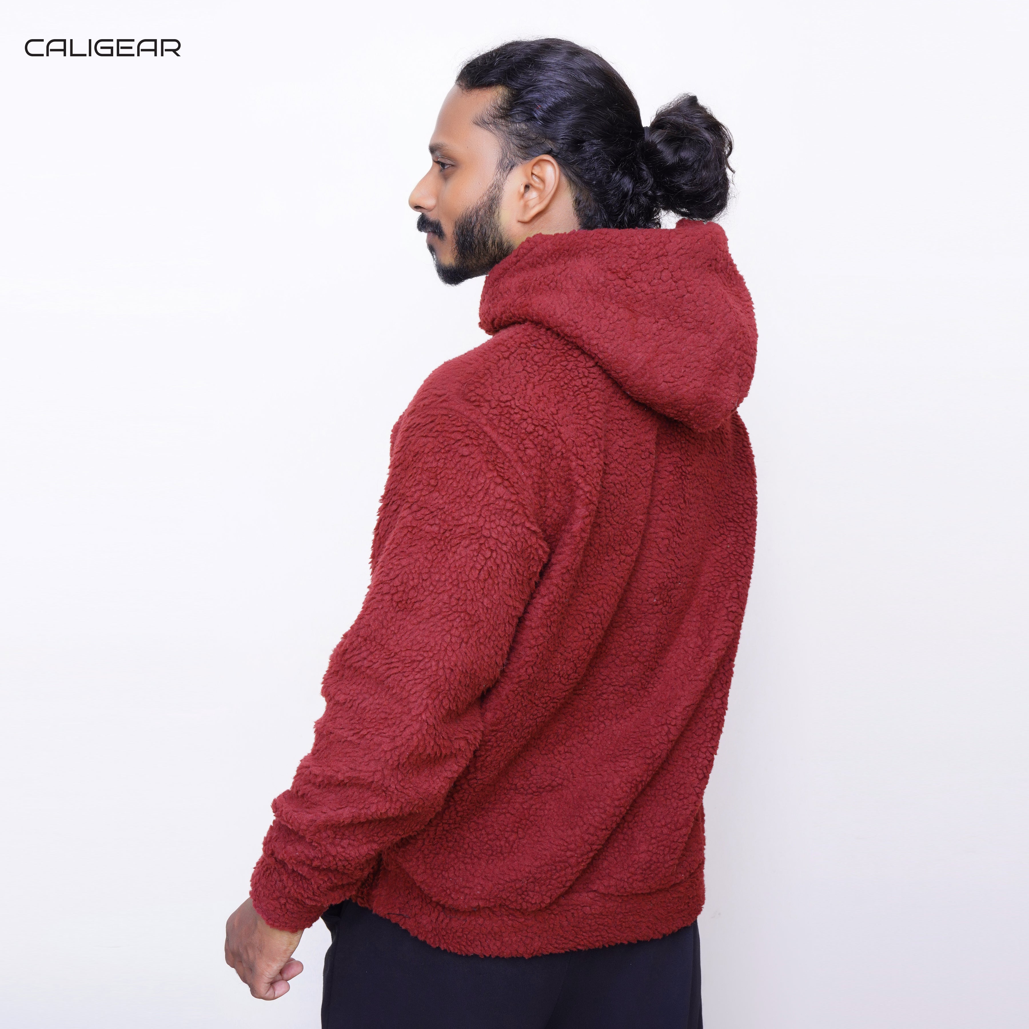 Berlin Cotton Furr Hoodie Maroon