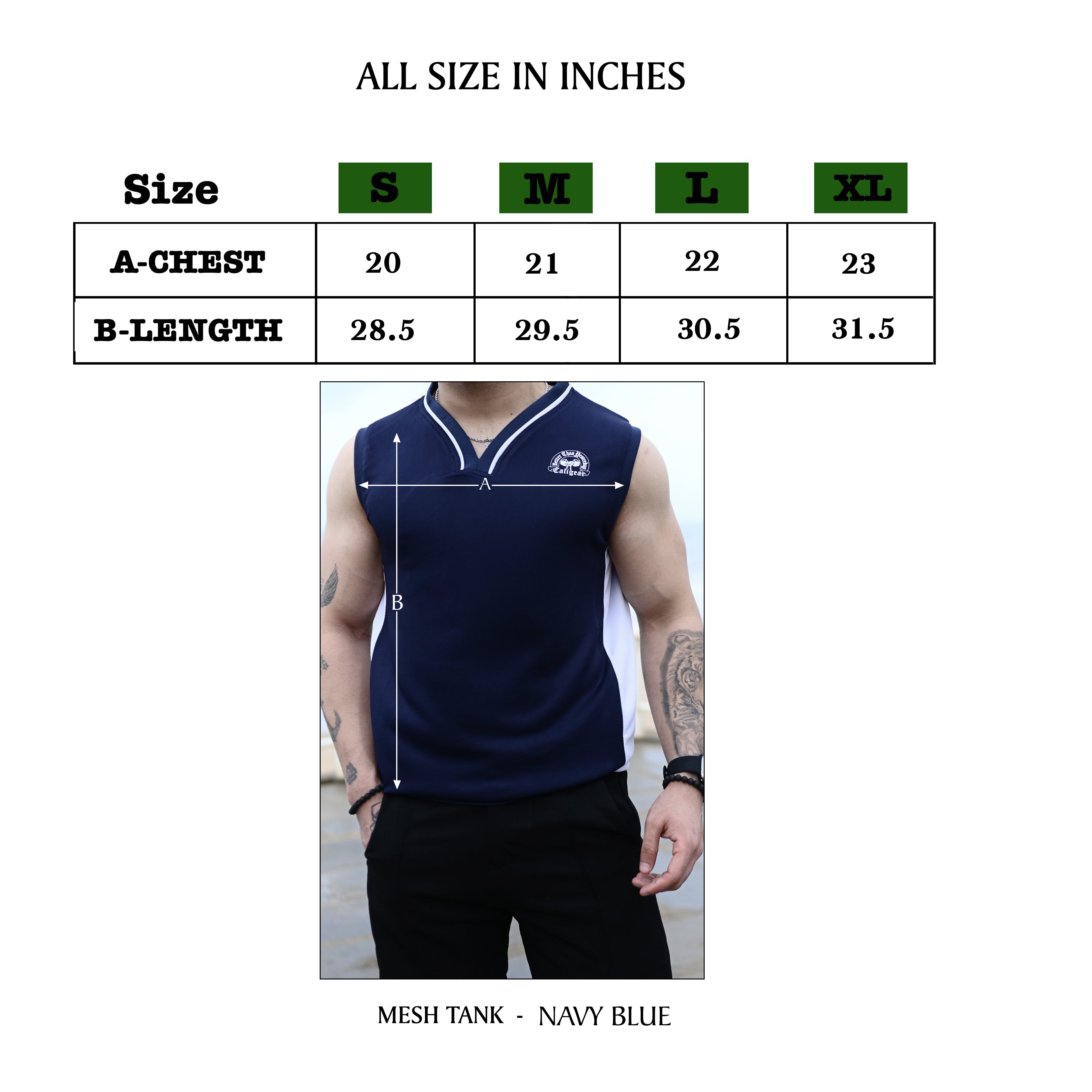 MESH TANK - NAVY BLUE