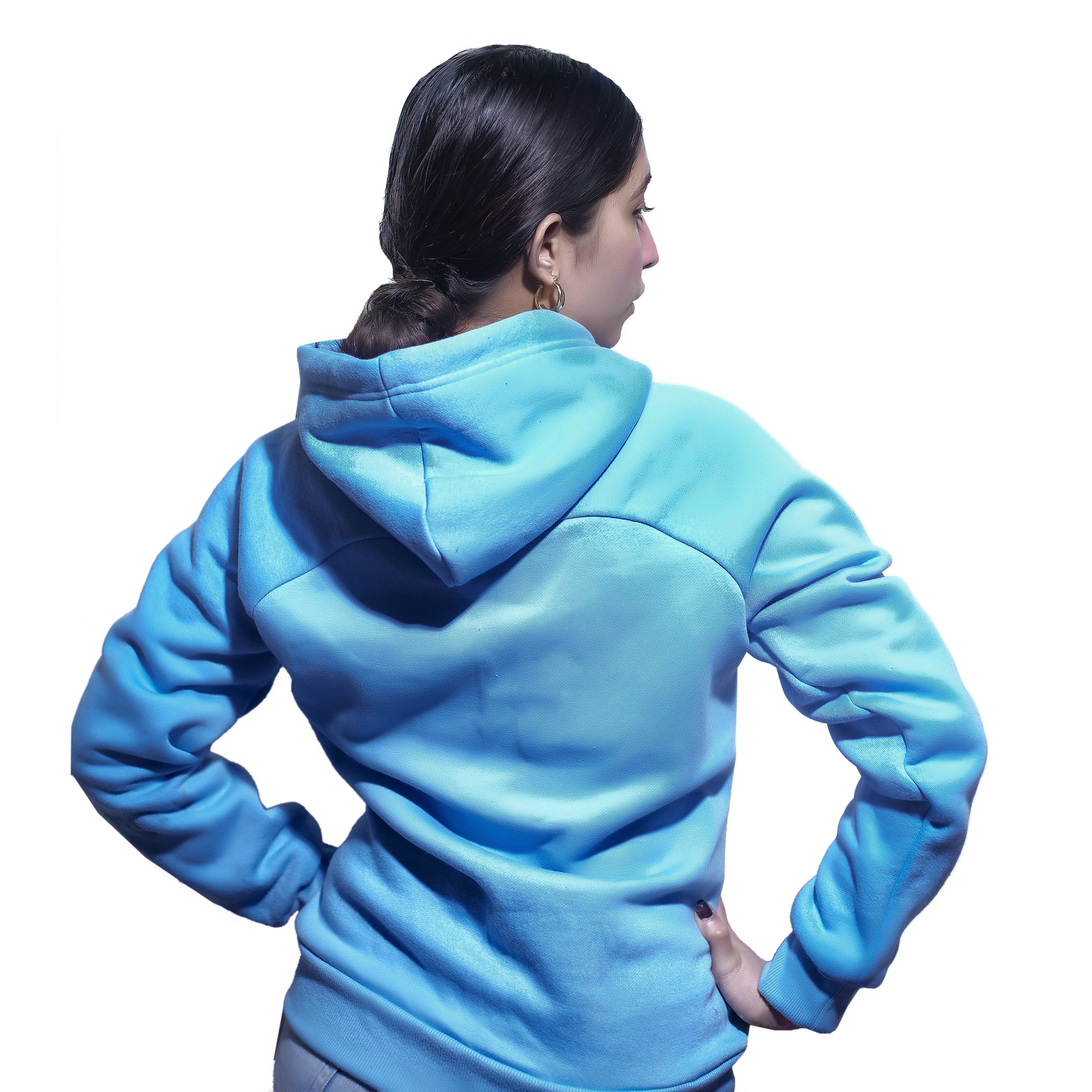 TRAINING FLEECE ZIP HOODIE - SKY BLUE