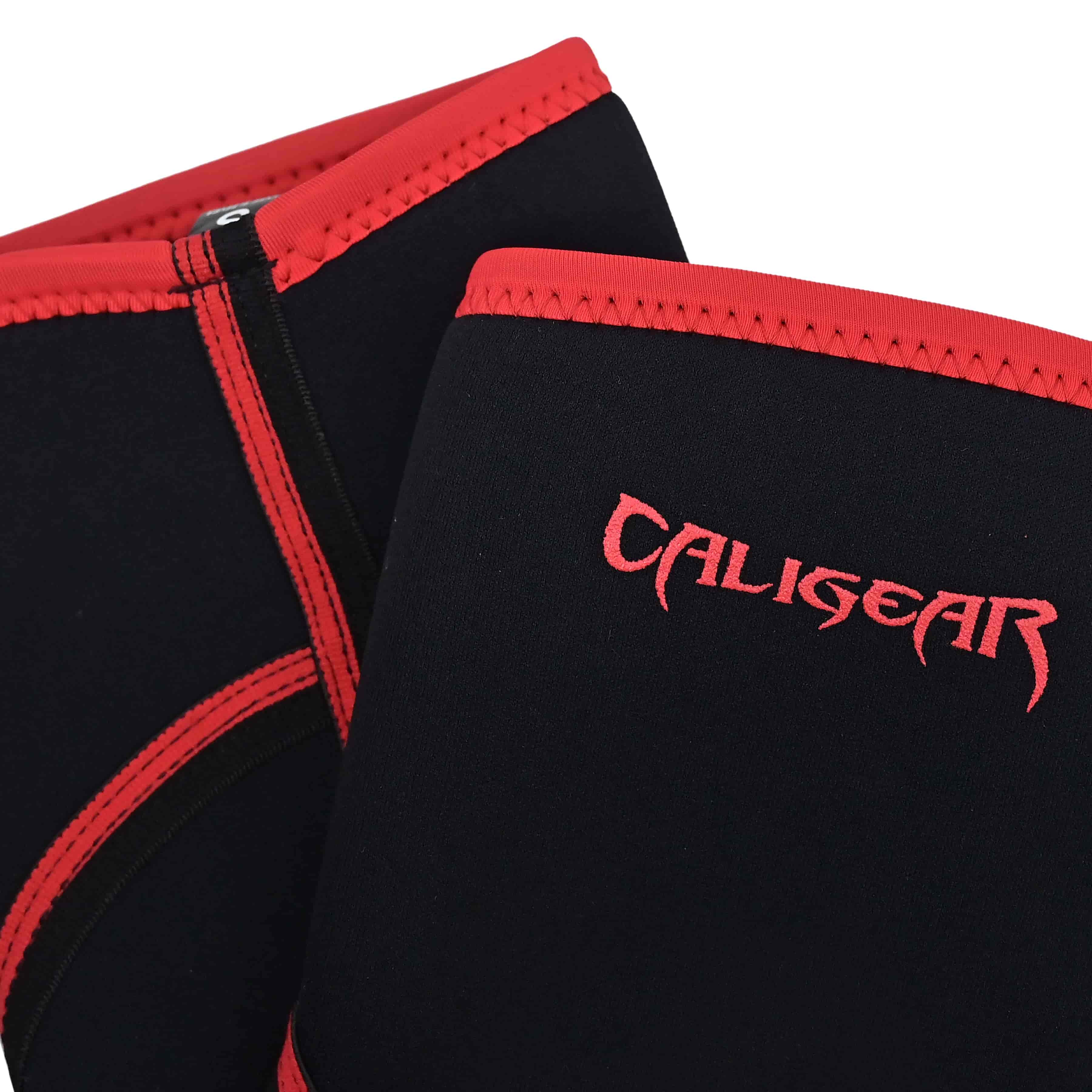 CALIGEAR 7MM KNEE SLEEVES - BLACK/RED - CaliGear