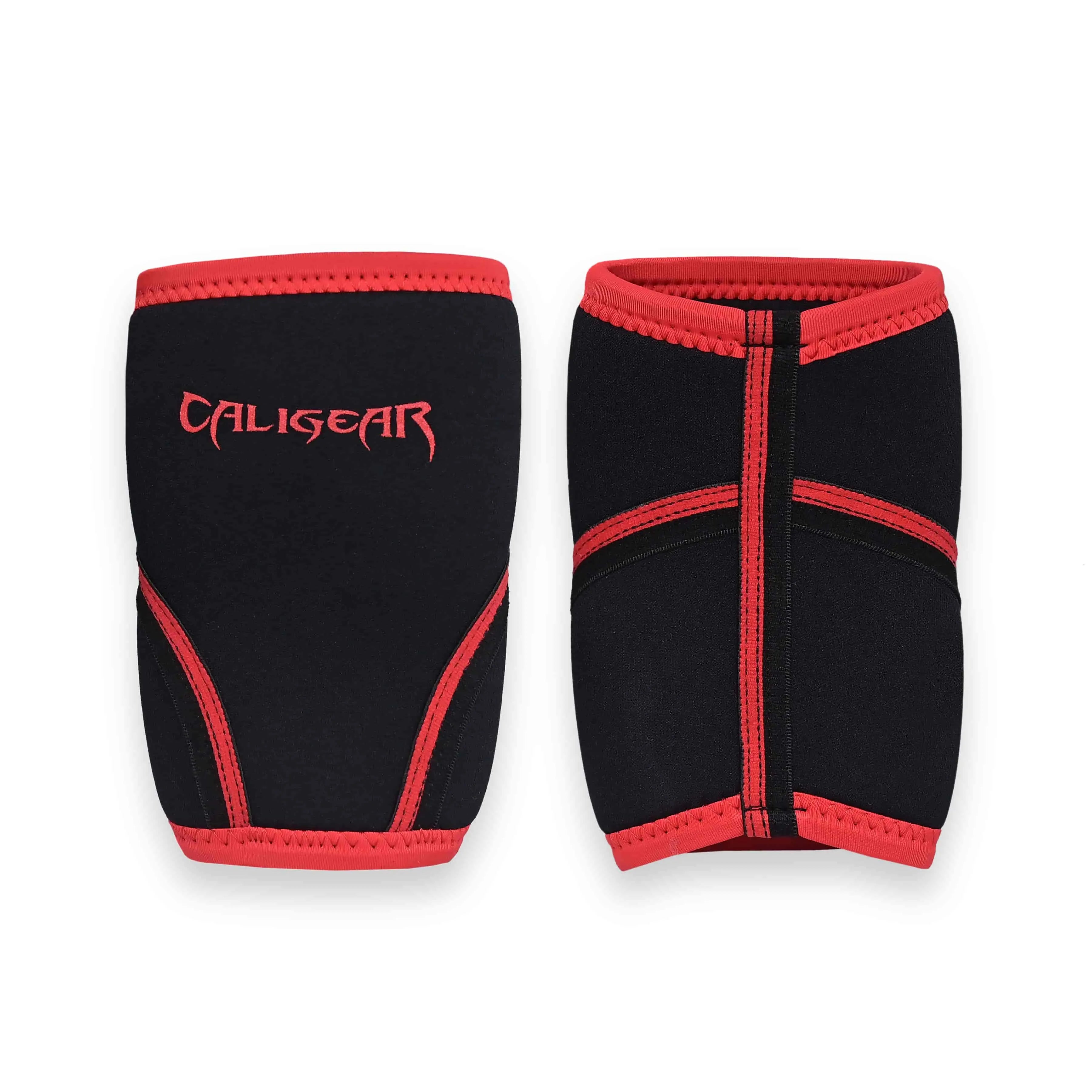CALIGEAR 7MM KNEE SLEEVES - BLACK/RED - CaliGear