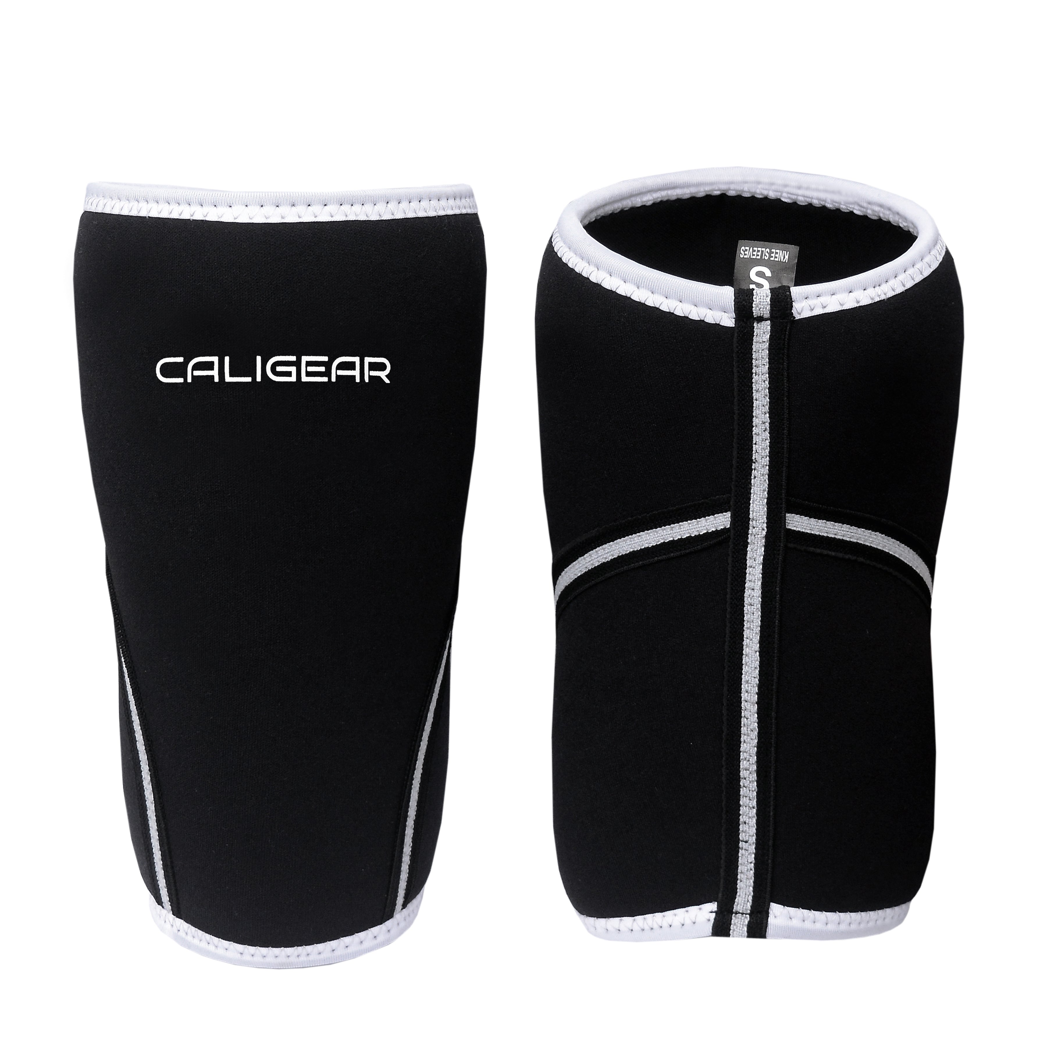 CALIGEAR 7MM KNEE SLEEVES - BLACK/WHITE - CaliGear