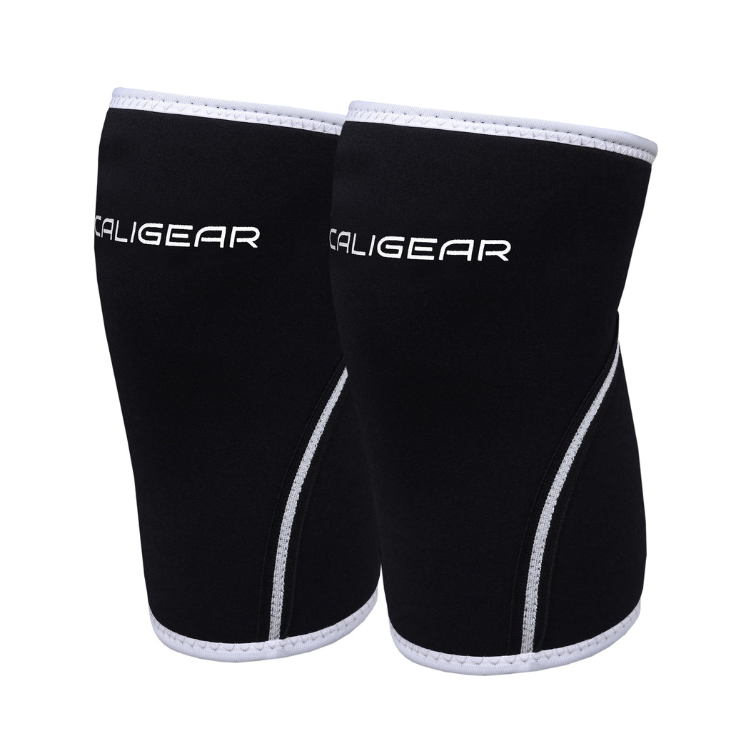 CALIGEAR 7MM KNEE SLEEVES - BLACK/WHITE - CaliGear