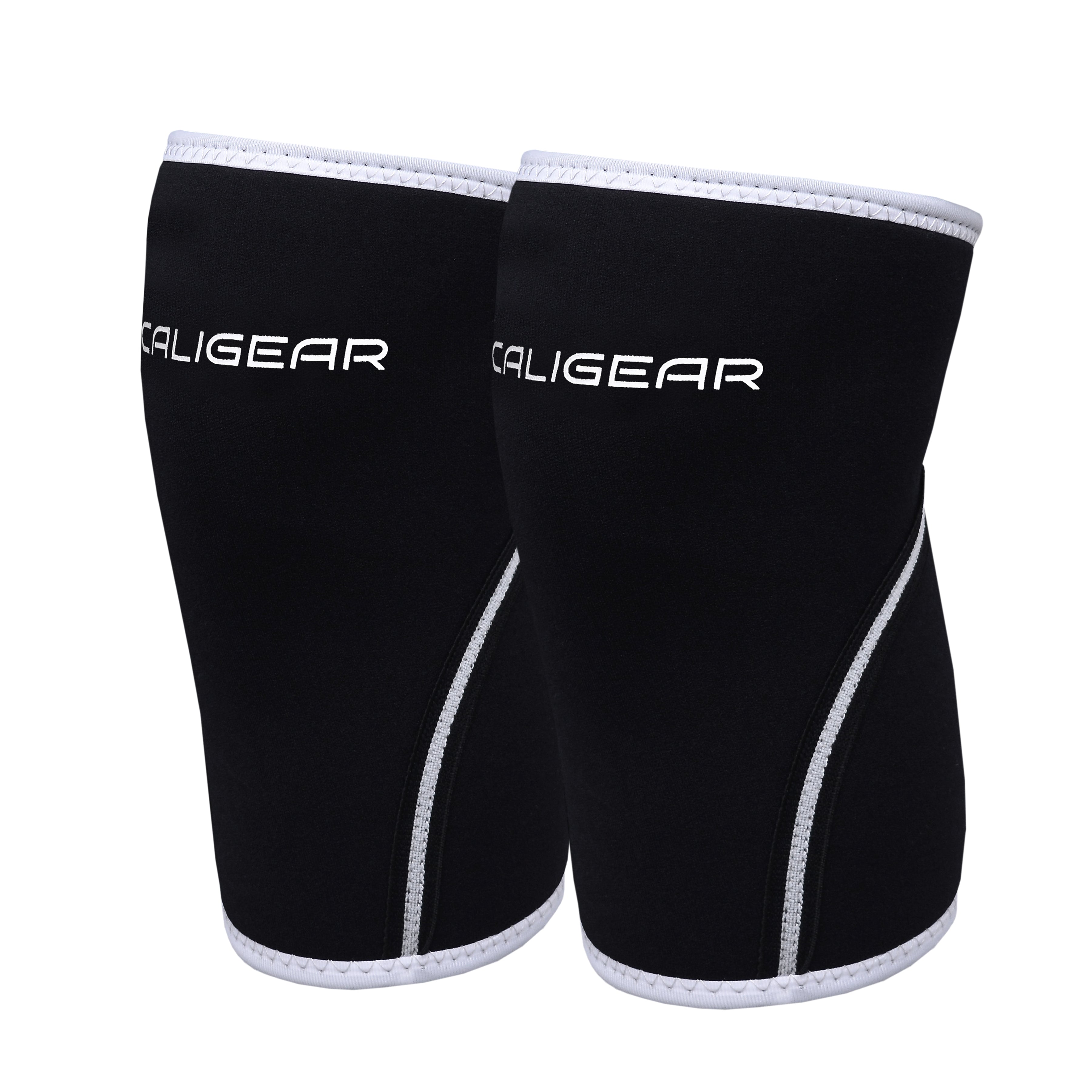 CALIGEAR 7MM KNEE SLEEVES - BLACK/WHITE - CaliGear
