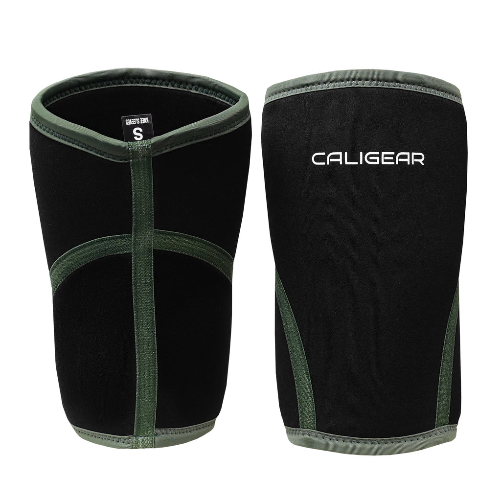 CALIGEAR 7MM KNEE SLEEVES - Black/RANGER GREEN - CaliGear