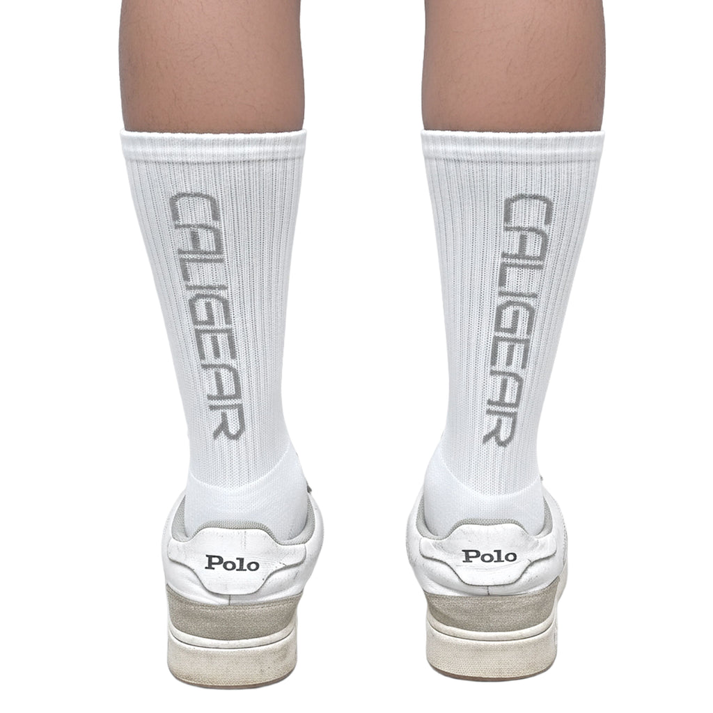 CALIGEAR WHITE BACK KNIT ORGANIC SOCKS - CaliGear