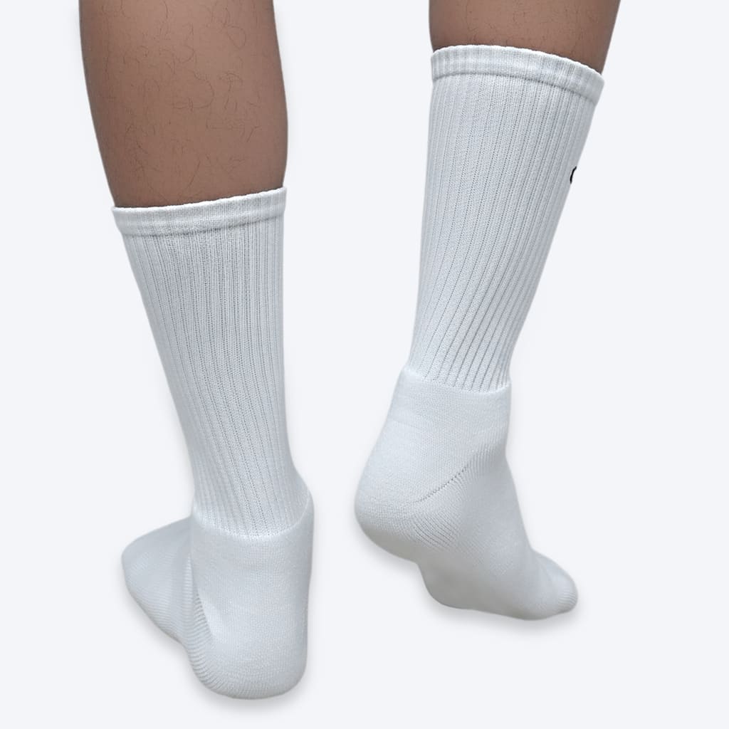 CALIGEAR WHITE FRONT KNIT ORGANIC SOCKS - CaliGear