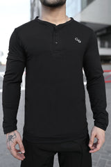 BLACK HENLEY