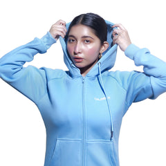 TRAINING FLEECE ZIP HOODIE - SKY BLUE