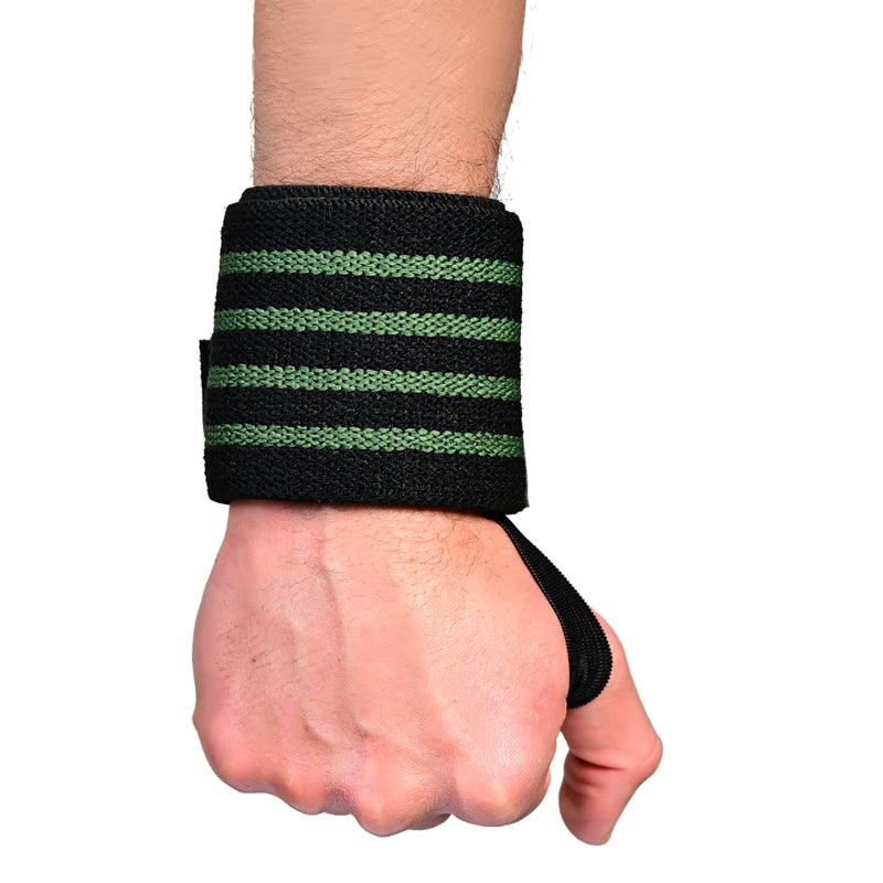 Green Out Line Wrist Wraps