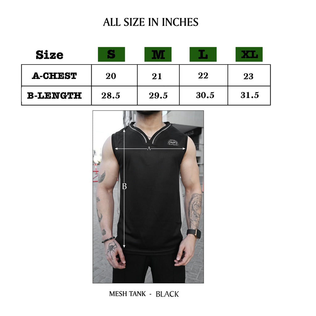 MESH TANK - BLACK - CaliGear
