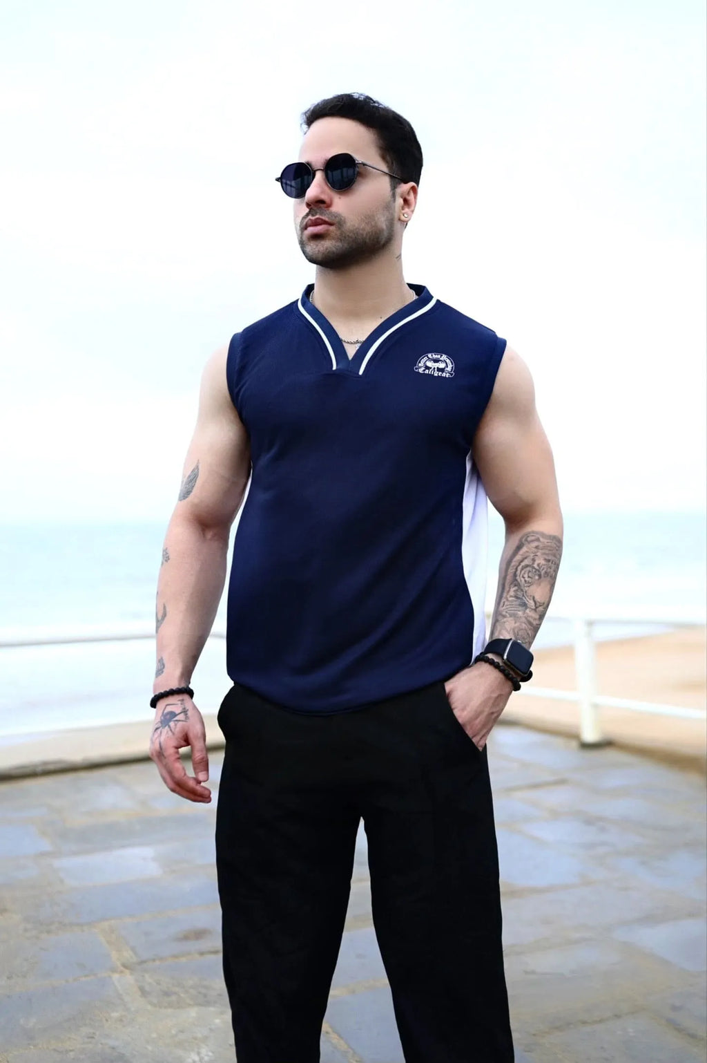 MESH TANK - NAVY BLUE - CaliGear