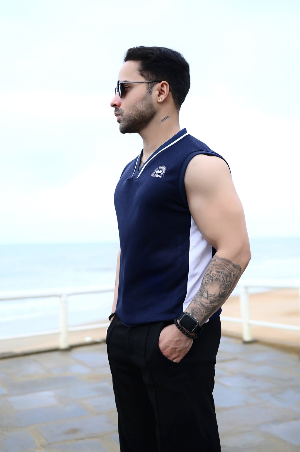 MESH TANK - NAVY BLUE - CaliGear
