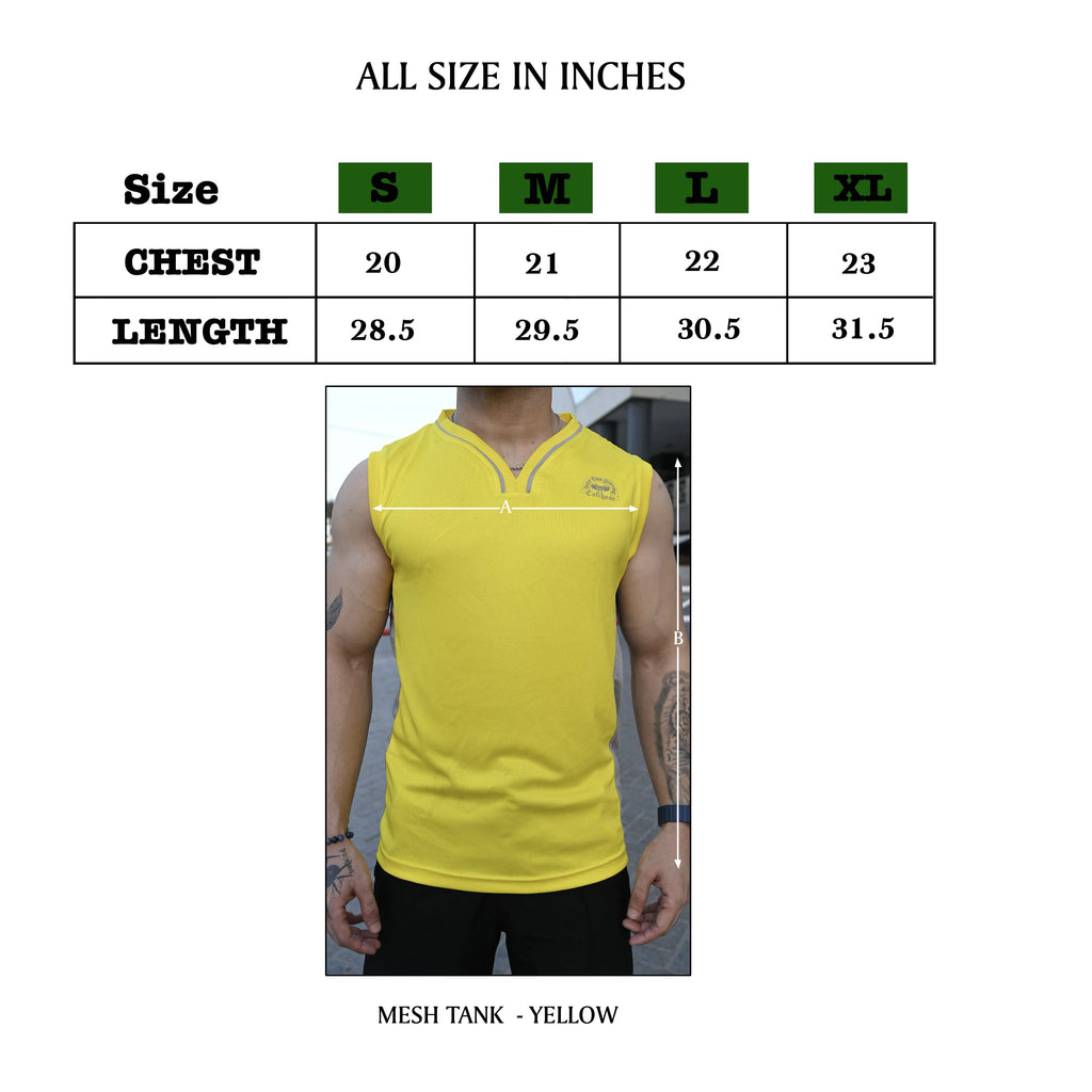 MESH TANK - YELLOW - CaliGear