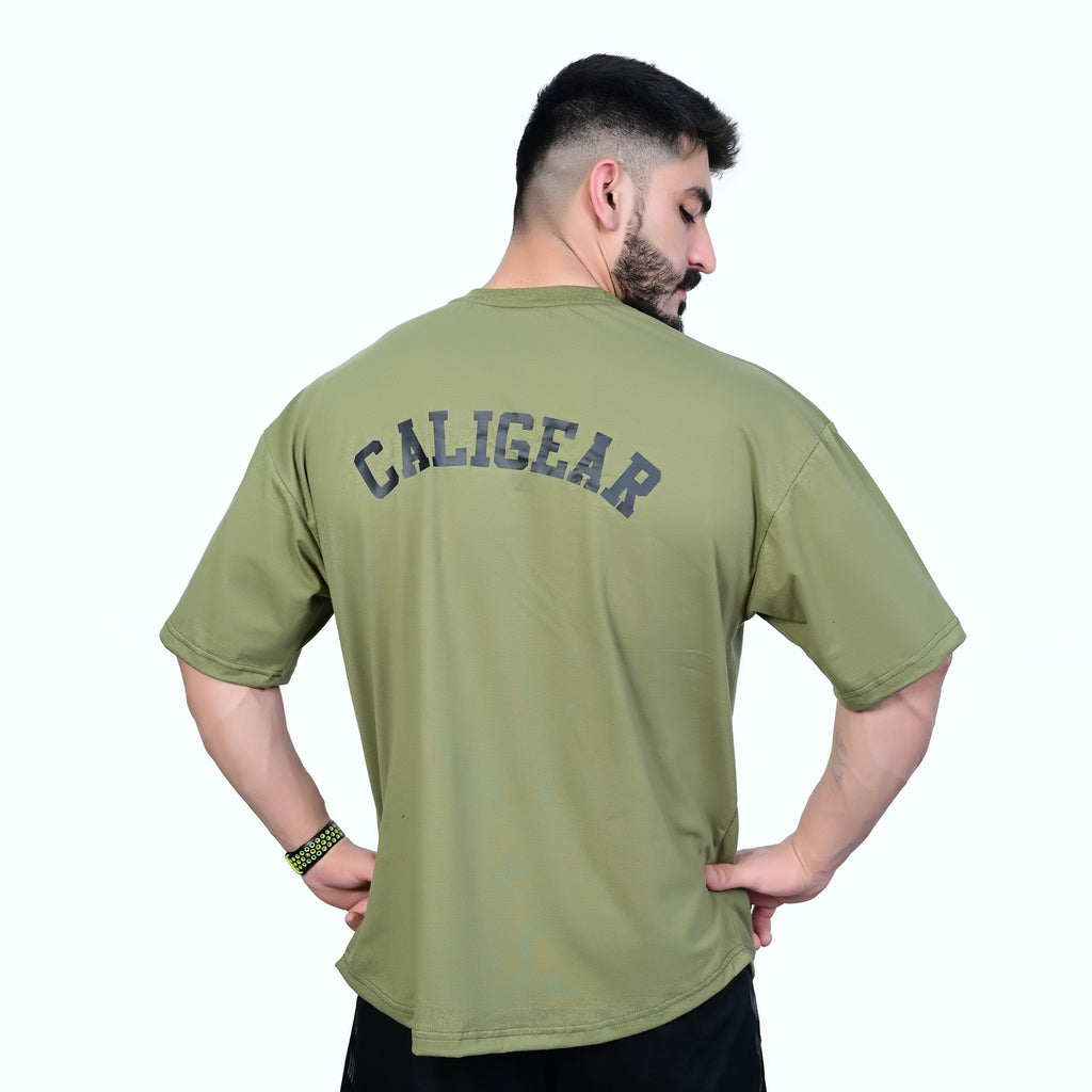 Oversized T-Shirt - OliveGreen - CaliGear