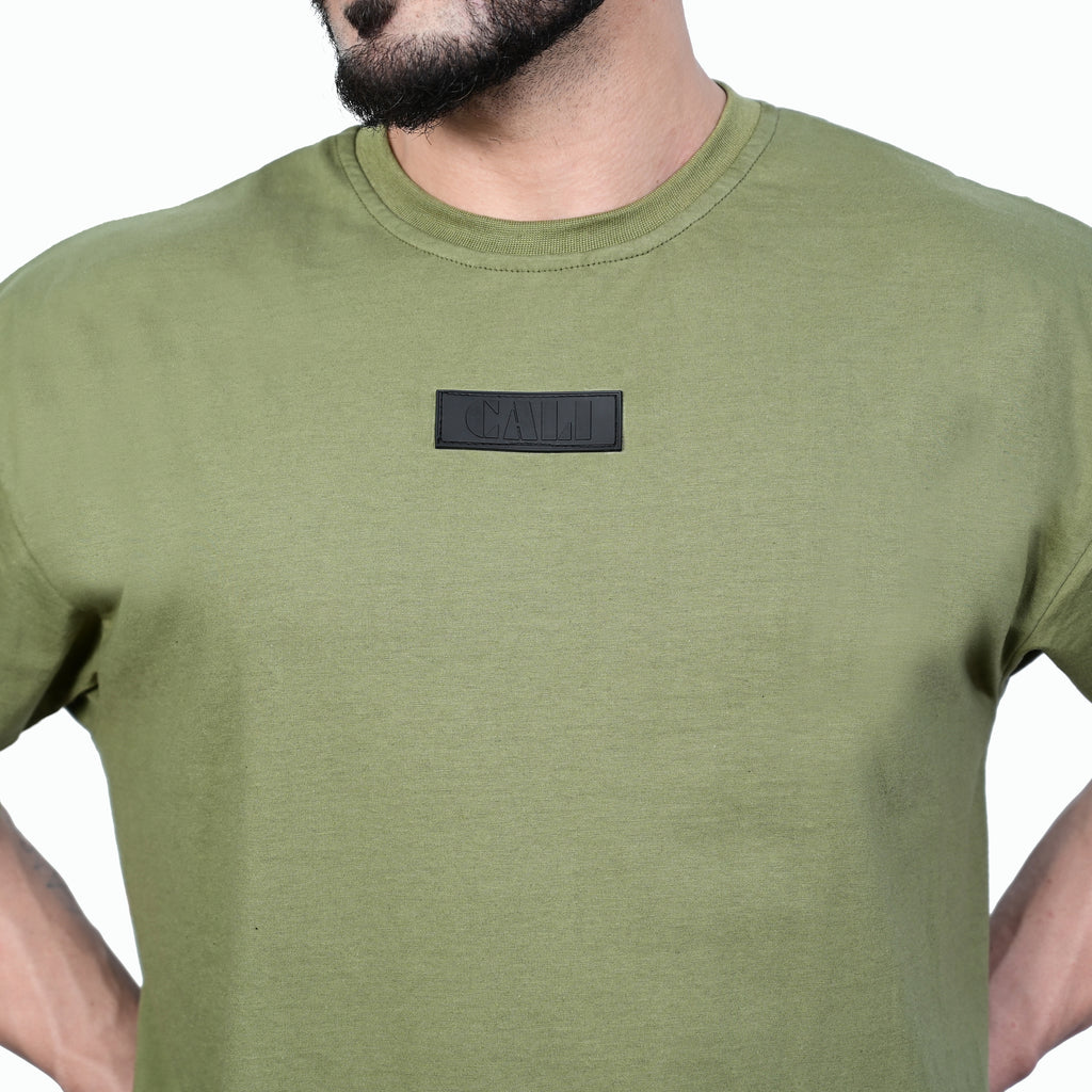 Oversized T-Shirt - OliveGreen - CaliGear