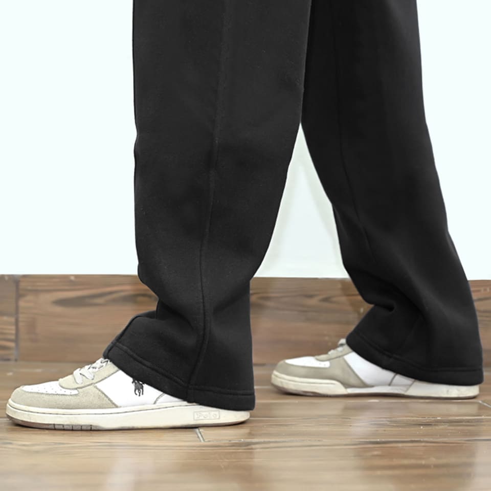 Pleated Baggy Trouser - Black - CaliGear
