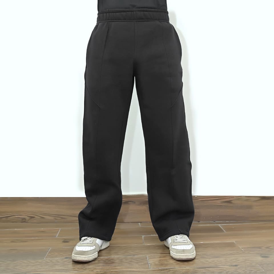 Pleated Baggy Trouser - Black - CaliGear