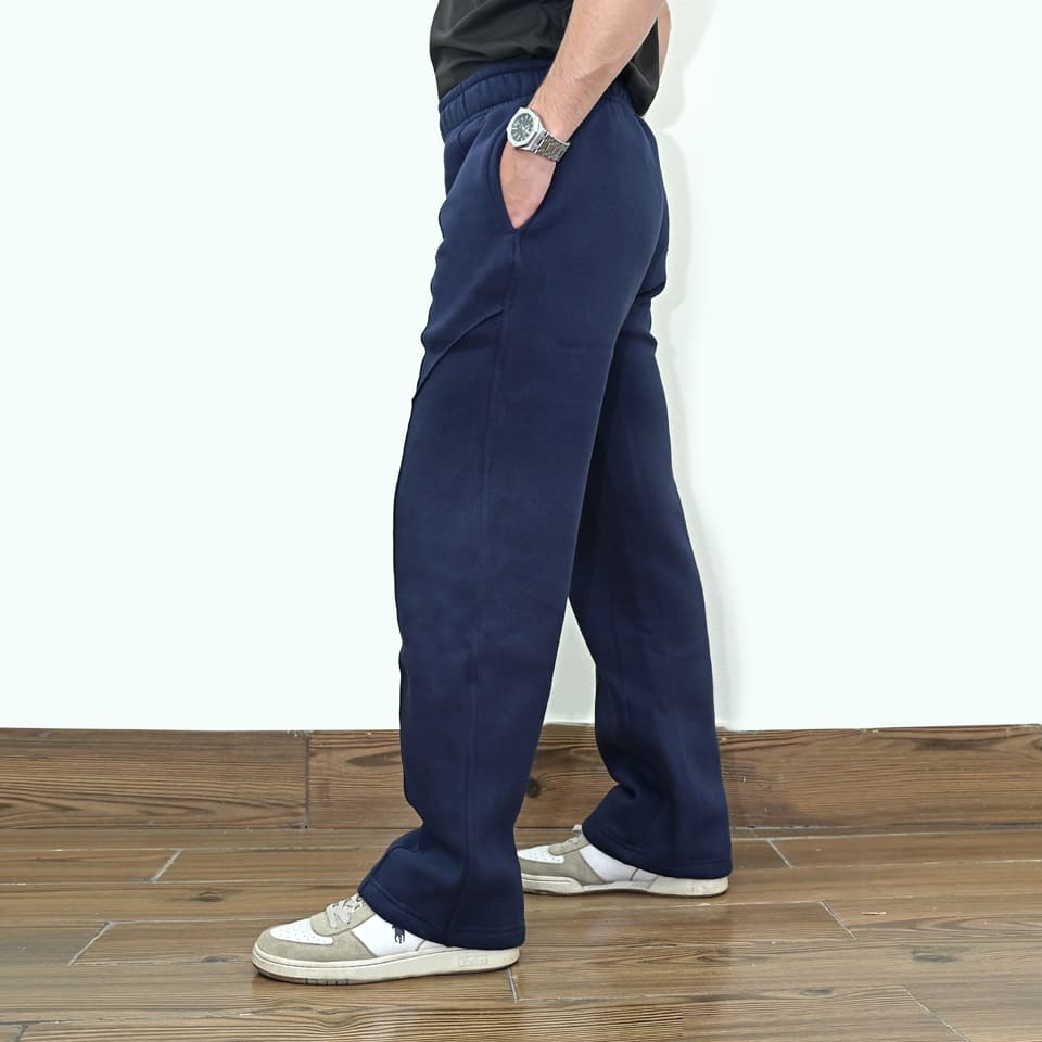 Pleated Baggy Trouser - NavyBlue - CaliGear