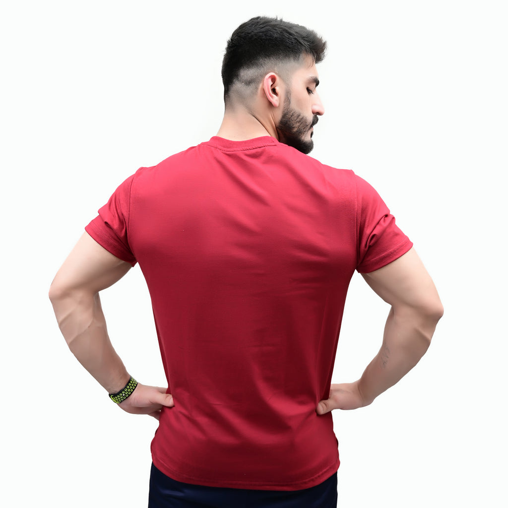Side Slit T-Shirt - Maroon - CaliGear