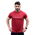 Side Slit T-Shirt - Maroon - CaliGear