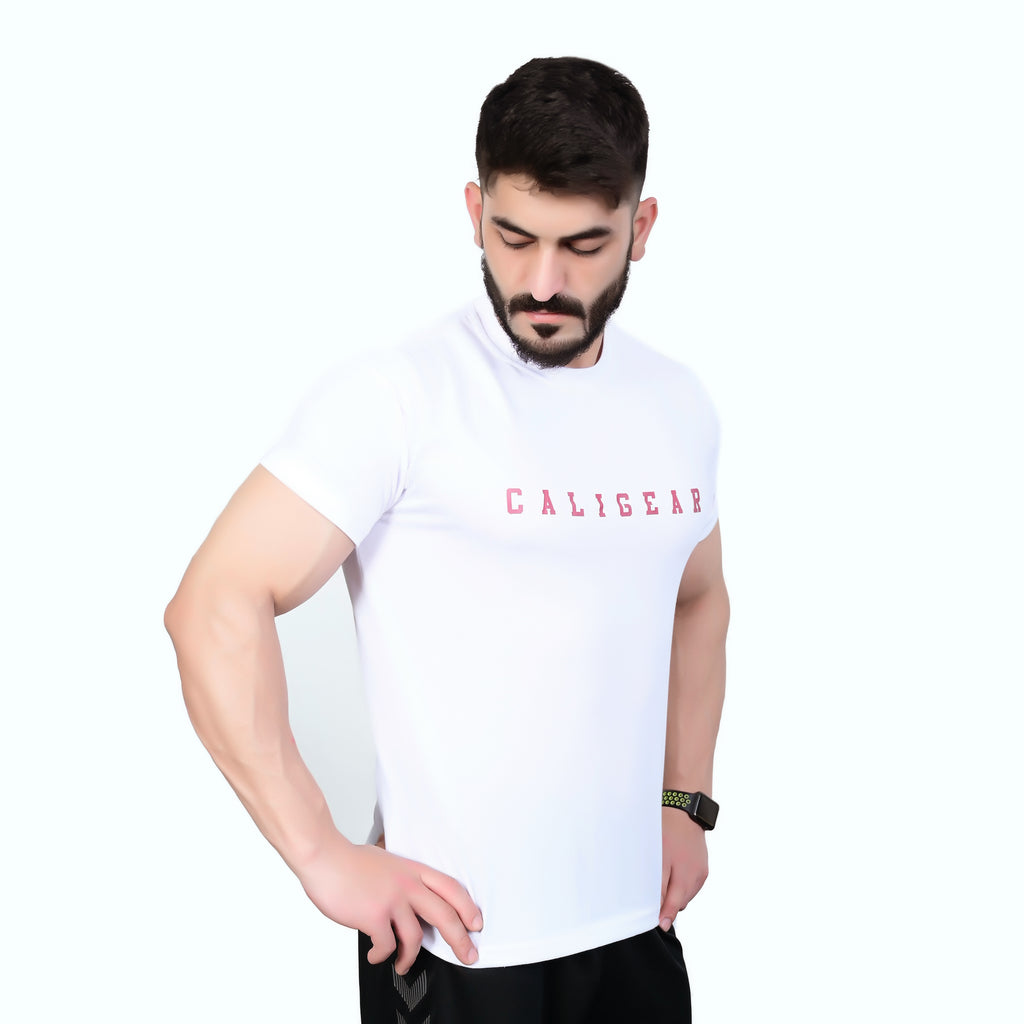 Side Slit T-Shirt - White - CaliGear