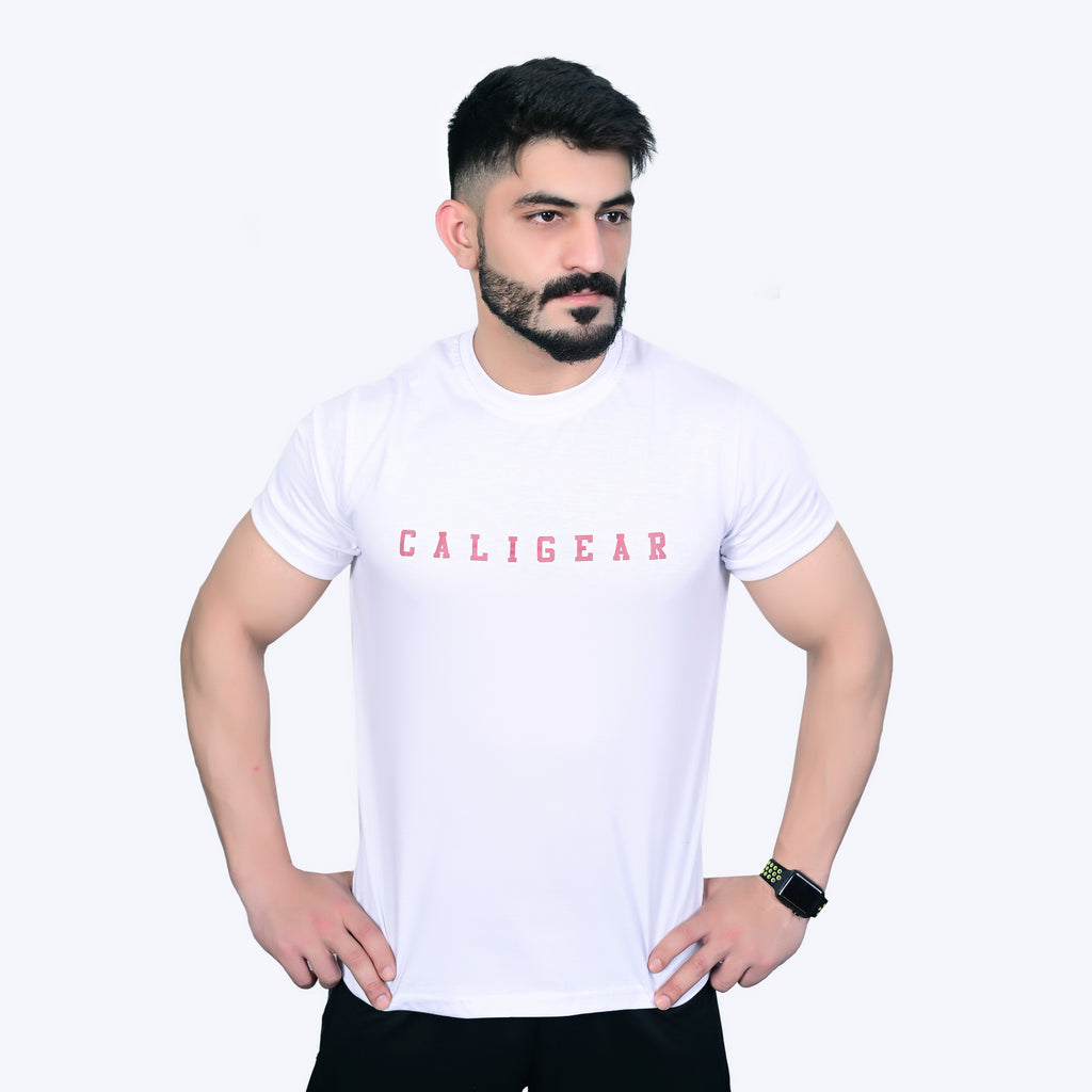 Side Slit T-Shirt - White - CaliGear